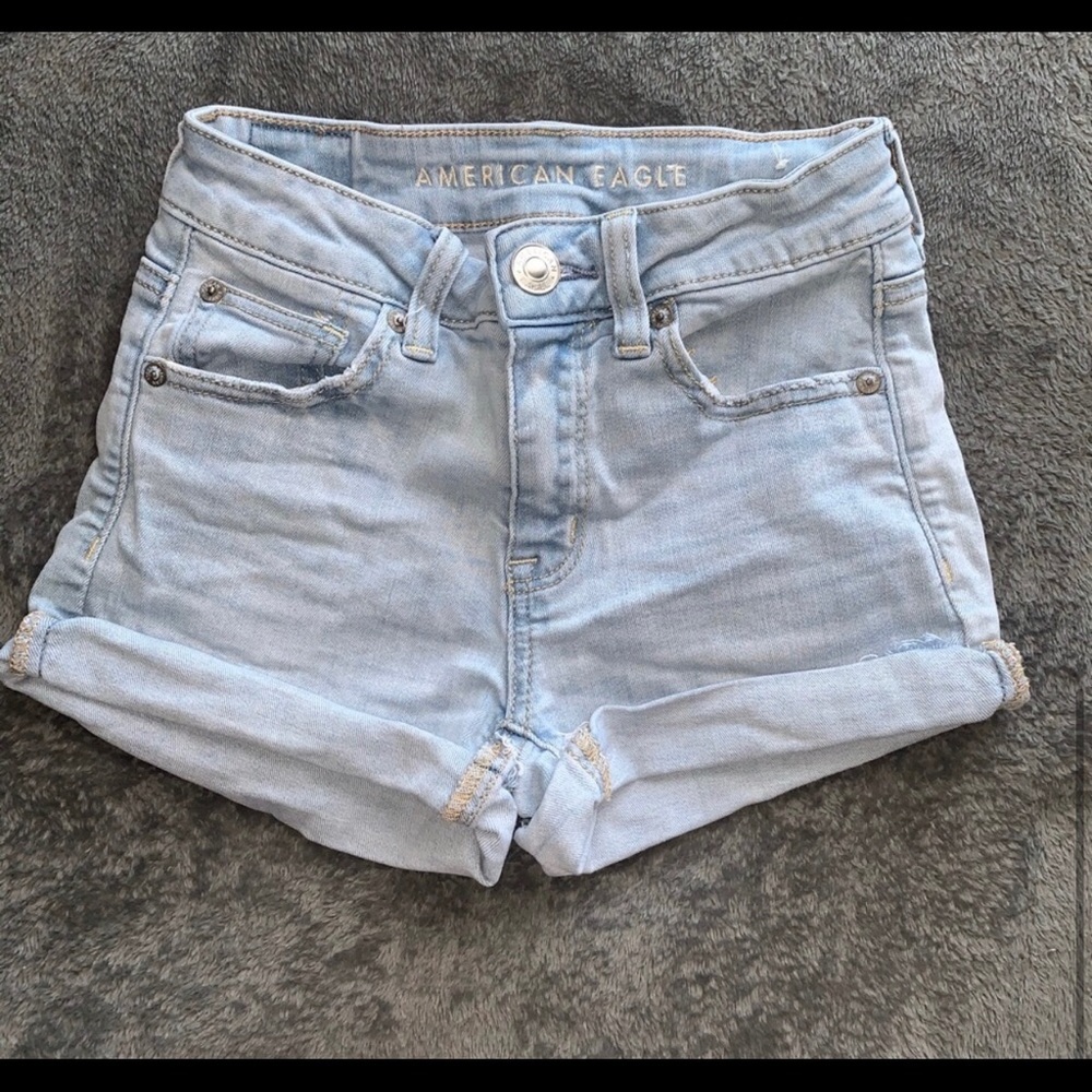 American eagle light blue next level shorts
